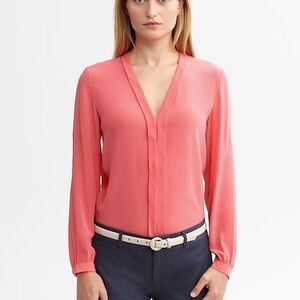 Banana Republic Pink Button-Down Blouse